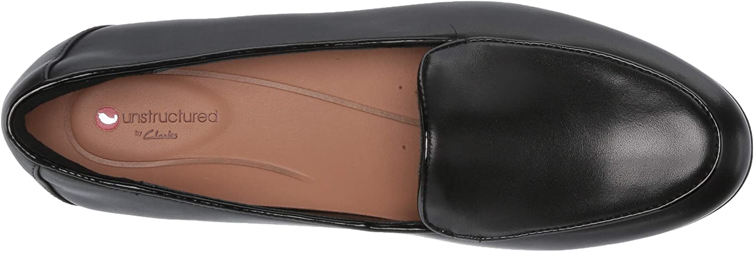 Clarks Un Blush Ease Leather Loafers Stone Combi NARROW