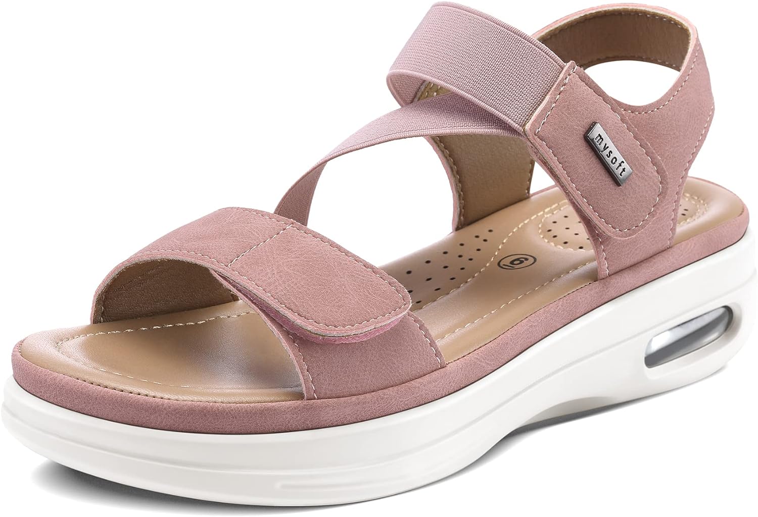 Mysoft Women's Comfortable Walking Sandals Air Cushion Sport Slingback - View #2