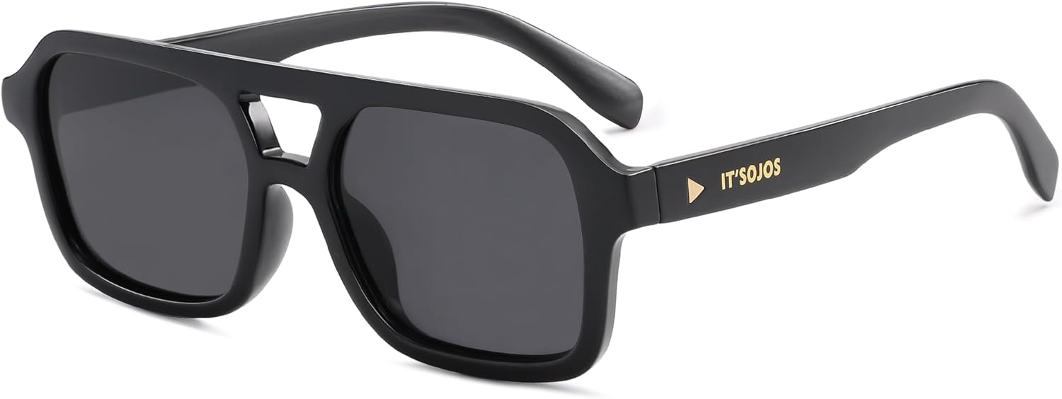 SOJOS Retro Aviator Sunglasses for Womens Mens Polarized Trendy