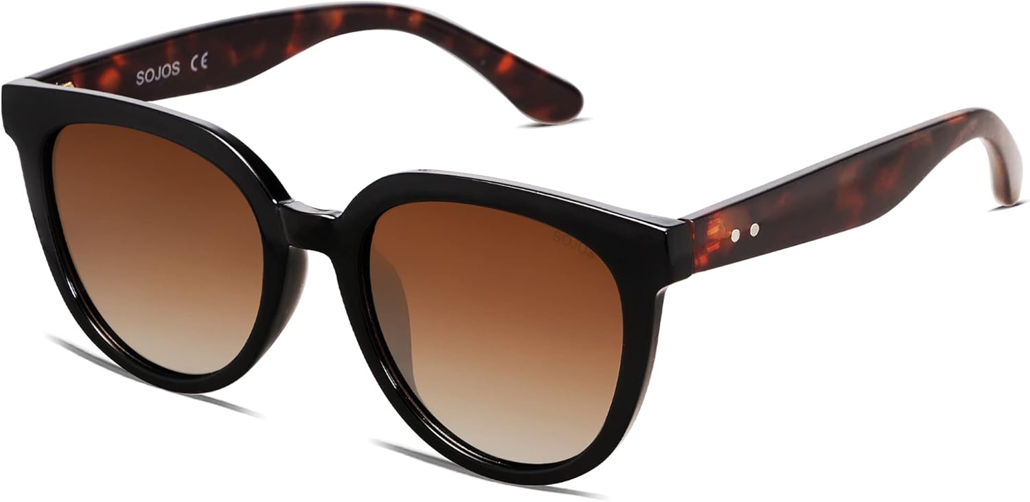 SOJOS Round Polarized Sunglasses for Women Fashion Trendy 