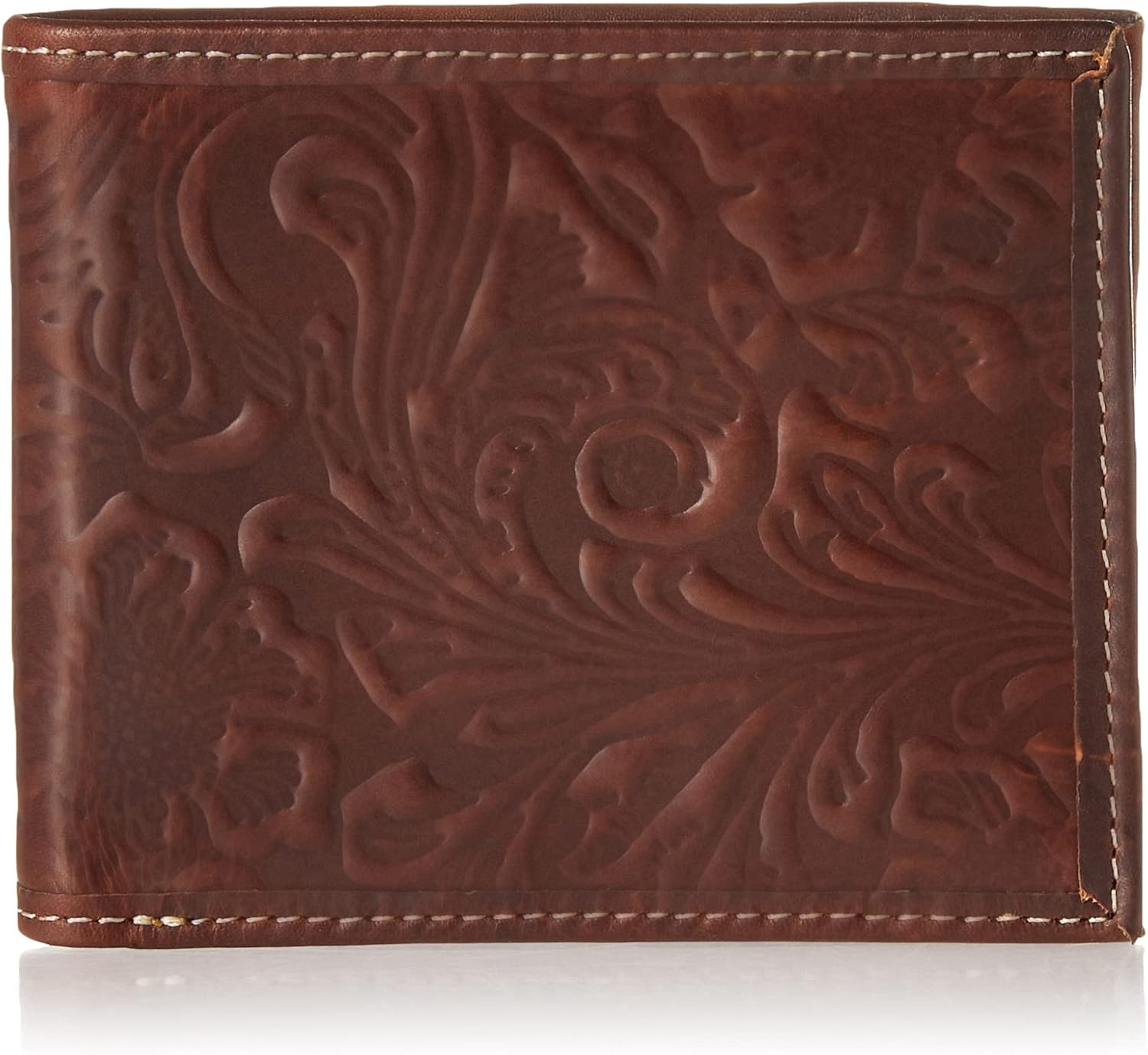 Lucky Brand Men's RFID Bifold Wallet – Genuine Leather With Embossed American Flag Design - View #3