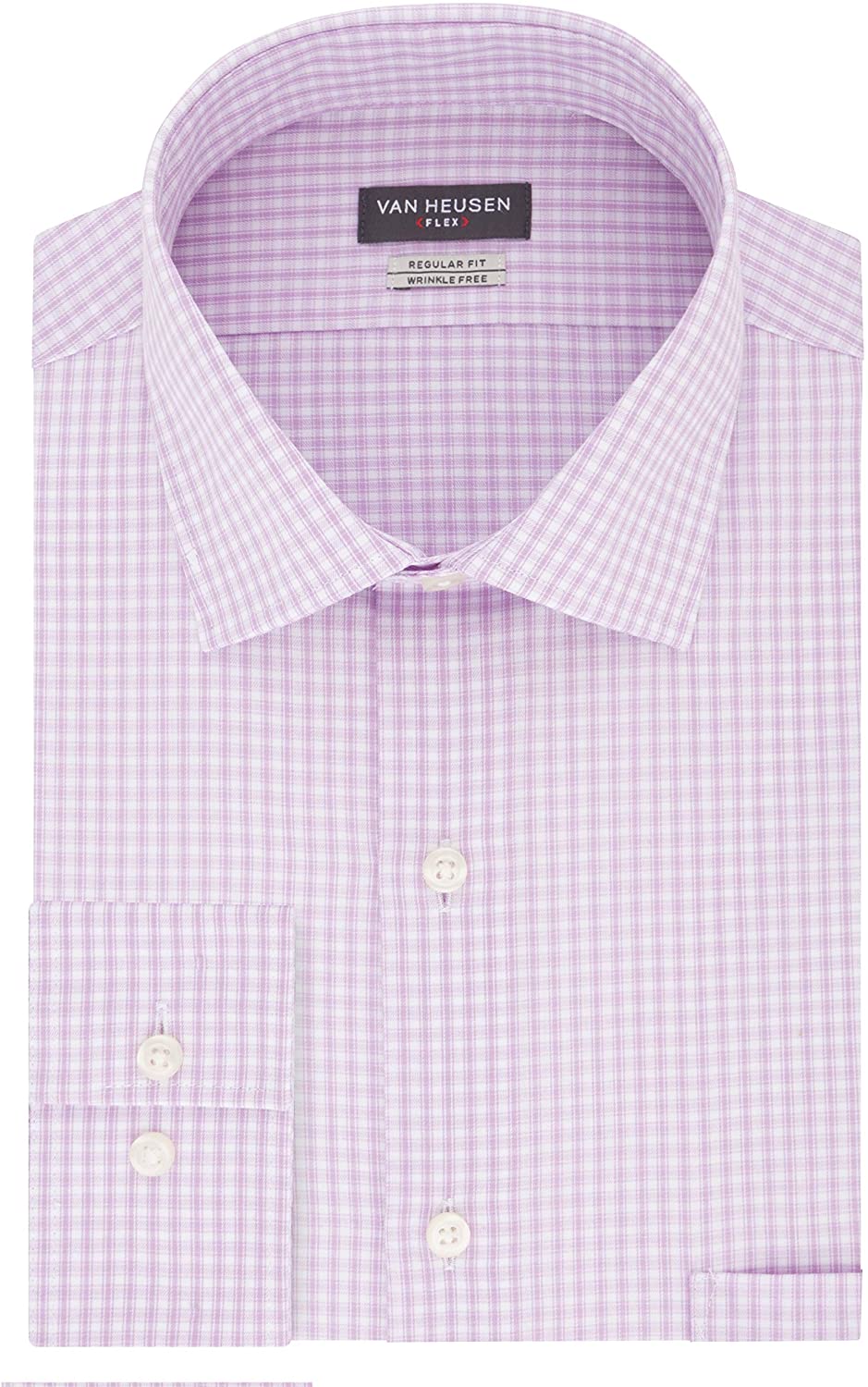 Van Heusen Men's Dress Shirt Regular Fit Flex Collar Check - Sithimy.com