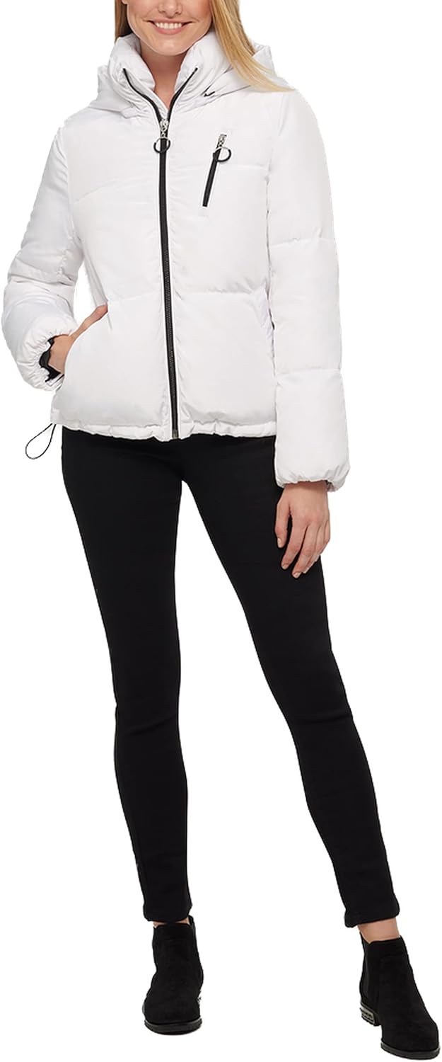 Doudoune Femme Karl Lagerfeld Paris Women's Short Hooded Puffer