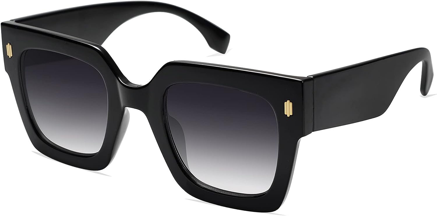 SOJOS Vintage Oversized Square Sunglasses for Women, Retro  display picture 1