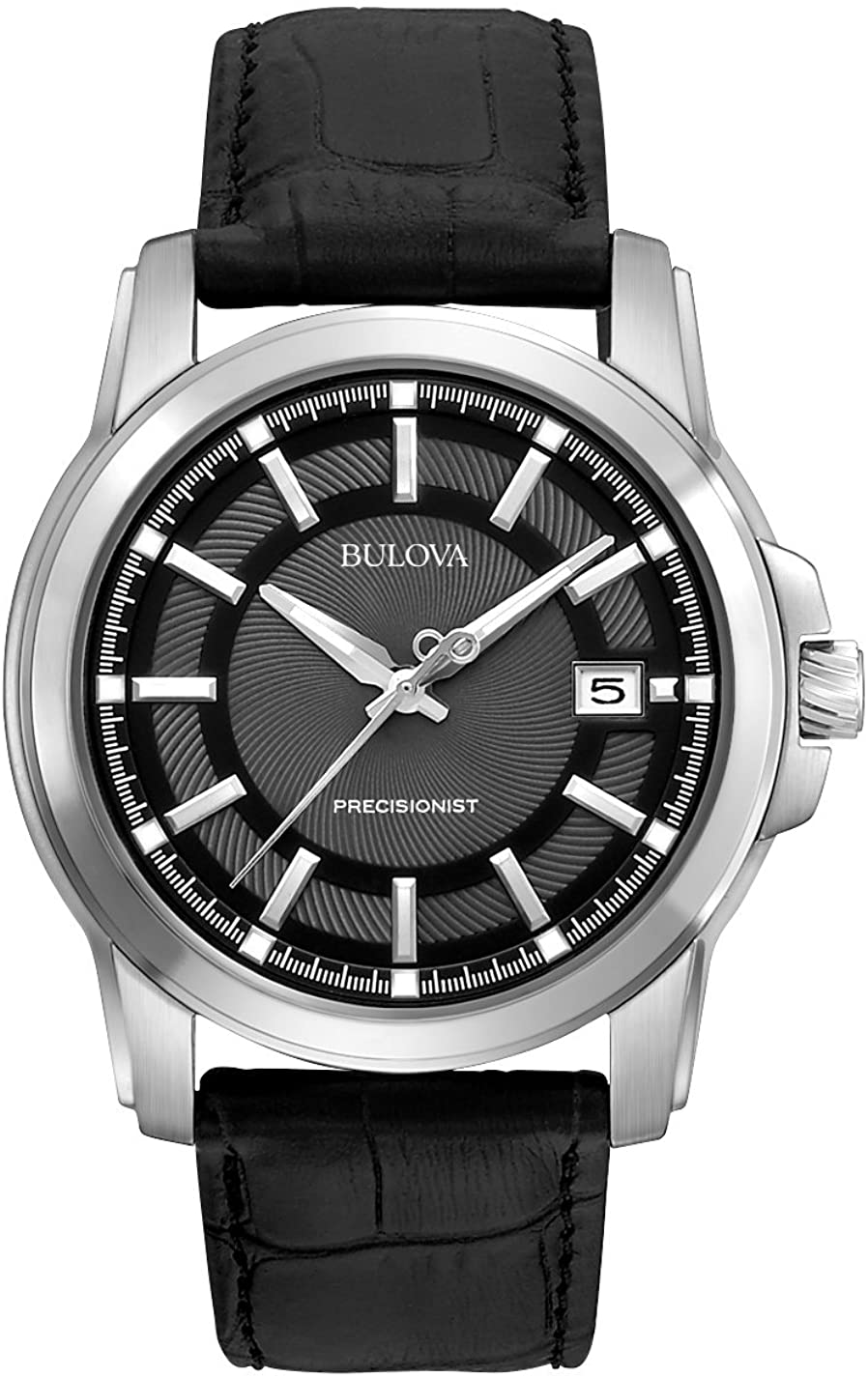 Bulova Men's 96B158 Precisionist 3-Hand Calendar in Stainless
