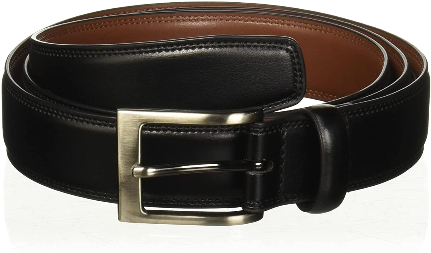Perry Ellis Portfolio Men's Leather Belt - Brown - Size 30 Perry Ellis Portfolio Men's Leather Belt - Brown - Size 30