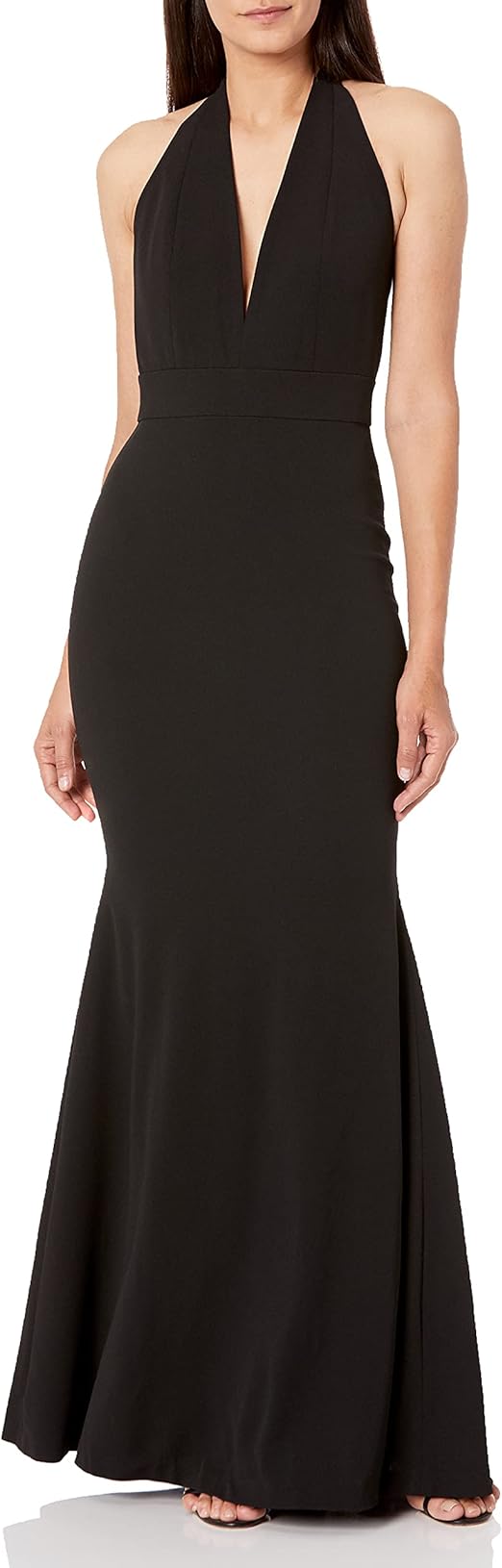 Abito Lungo Camden Sleeveless Halter - Dress The Population - Scollo Profondo - Tessuto Stretch - Taglie XXS-XXL