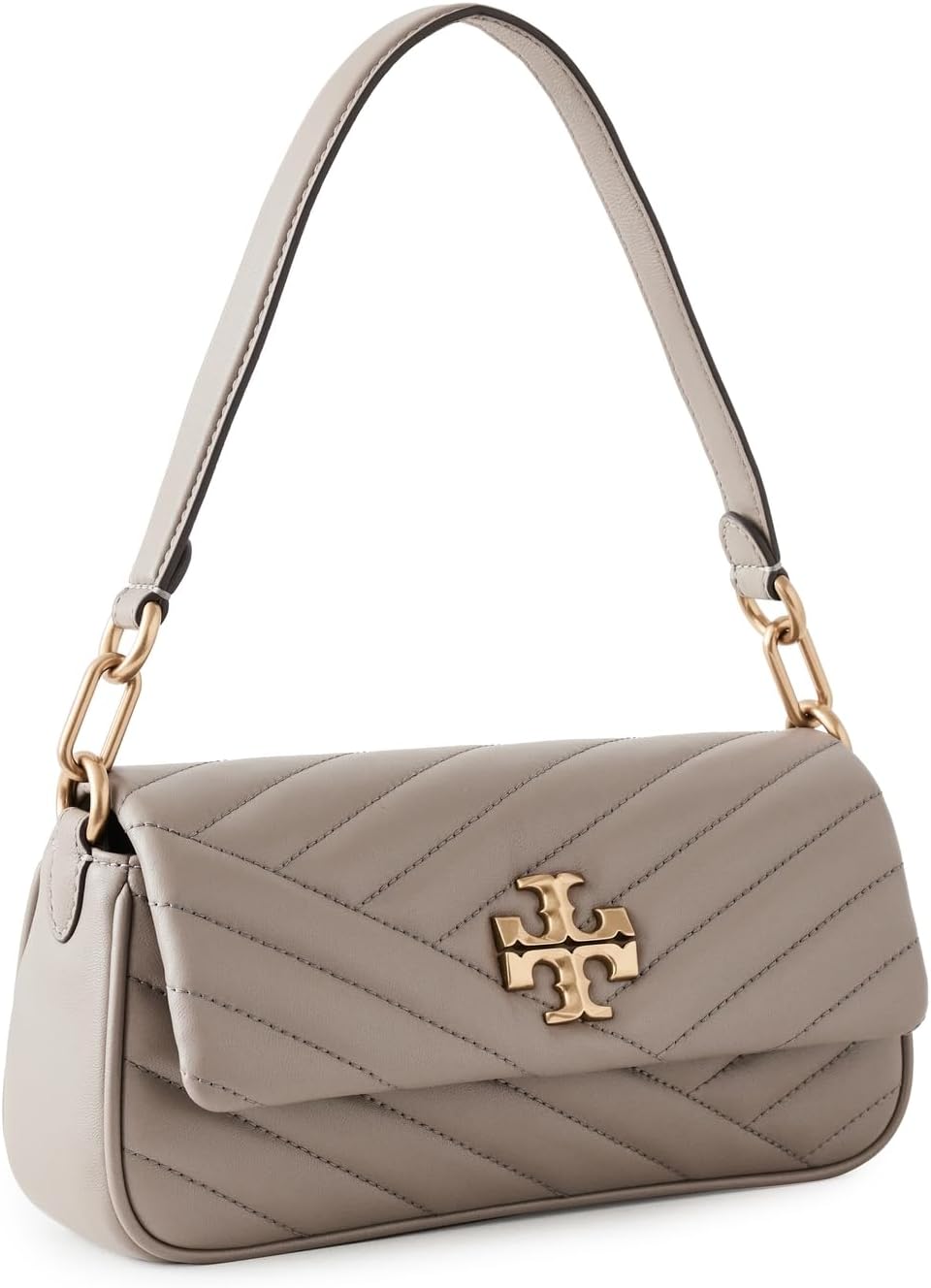 Tory Burch Women's Kira Chevron Powder Coated Small Flap
