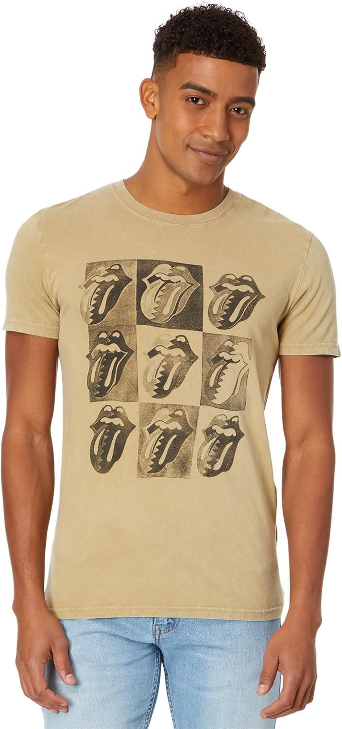 T-Shirt Homme Lucky Brand Men's Rolling Stones Tongue Logo Tee
