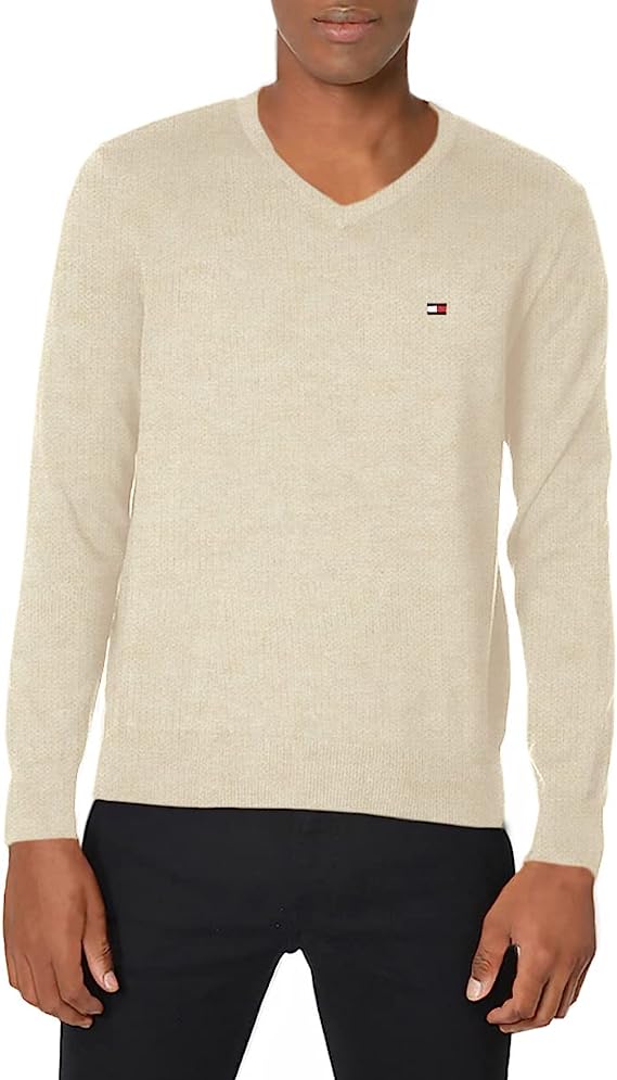 V Neck Tommy Hilfiger Lana Lana Maglioni Collo Alto Tommy Hilfiger