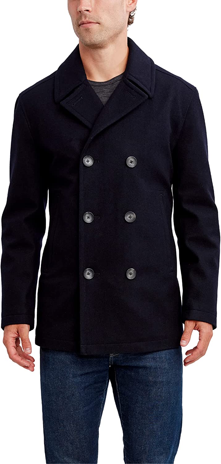 Nautica Men's Classic Double Breasted Peacoat - Sithimy.com