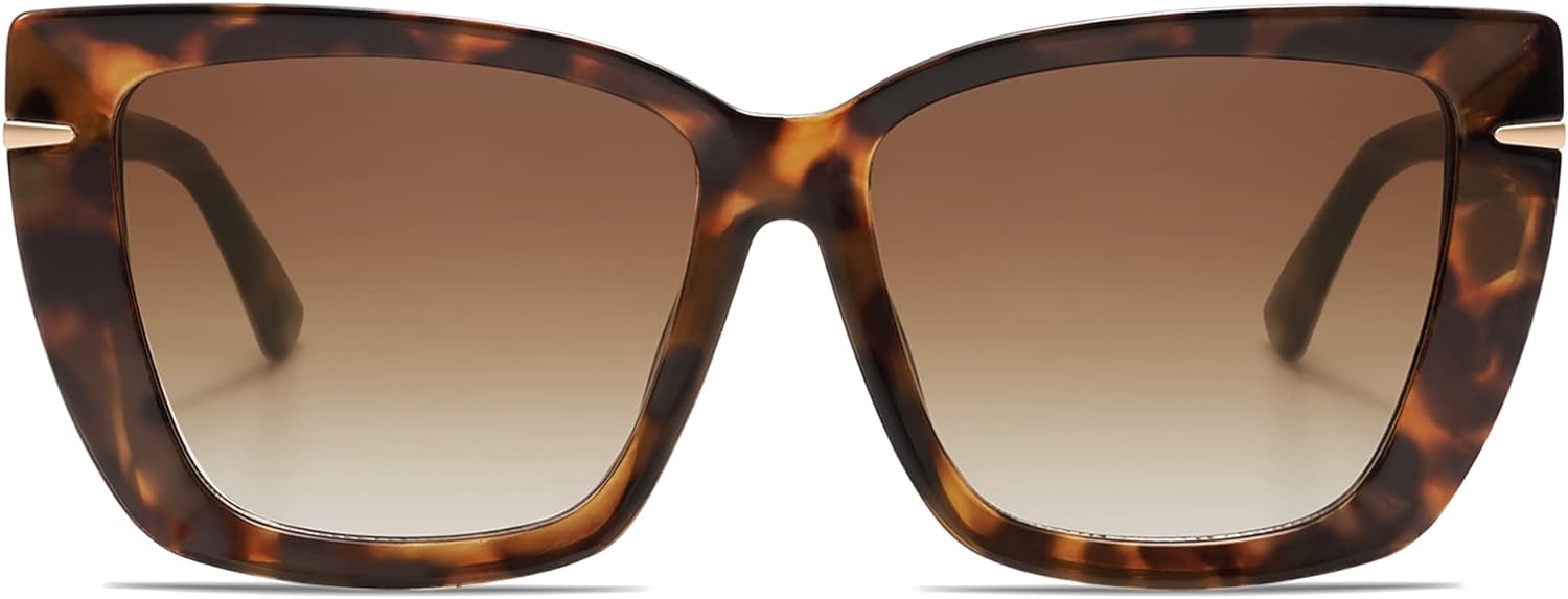 SOJOS Oversized Cat Eye Sunglasses Womens Retro Vintage 70s 
