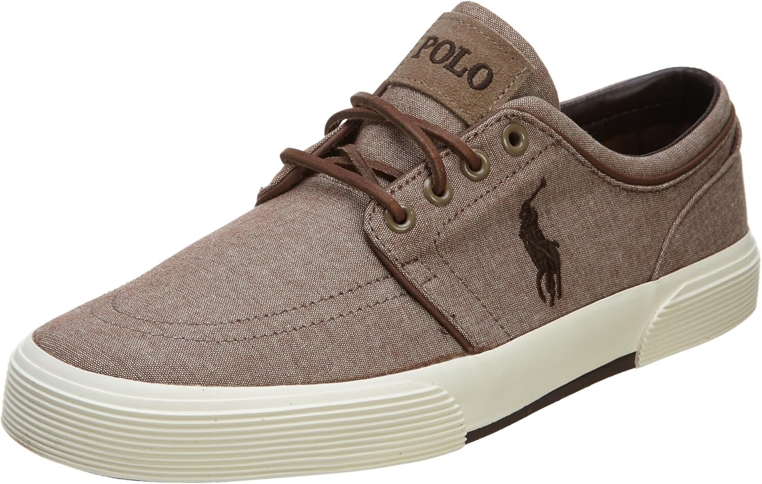 Polo Ralph Lauren Faxon Low Sneakers Men’s 10.5D Tan Denim Canvas Casual Shoes Polo Ralph Lauren Faxon Low Sneakers |Tan | Mercari main image 2