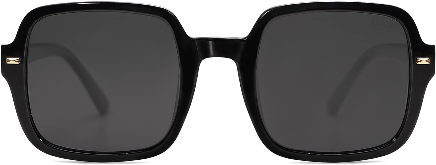SOJOS Retro Square Polarized Sunglasses for Women Men 