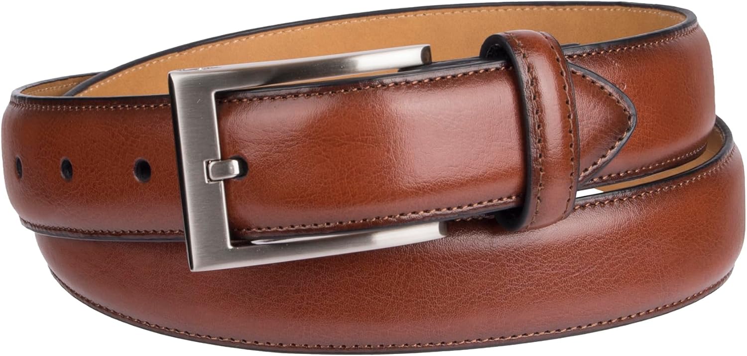 knee length dresses for ladies Dockers Men's Leather Belt with Double Loop Keeper - Black