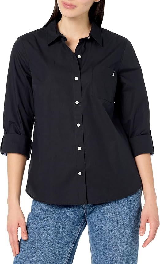 chinese dress ladies Nautica Mens Classic Fit Soft Wash Poplin Long Sleeve Button Down Shir –  ShopCGX