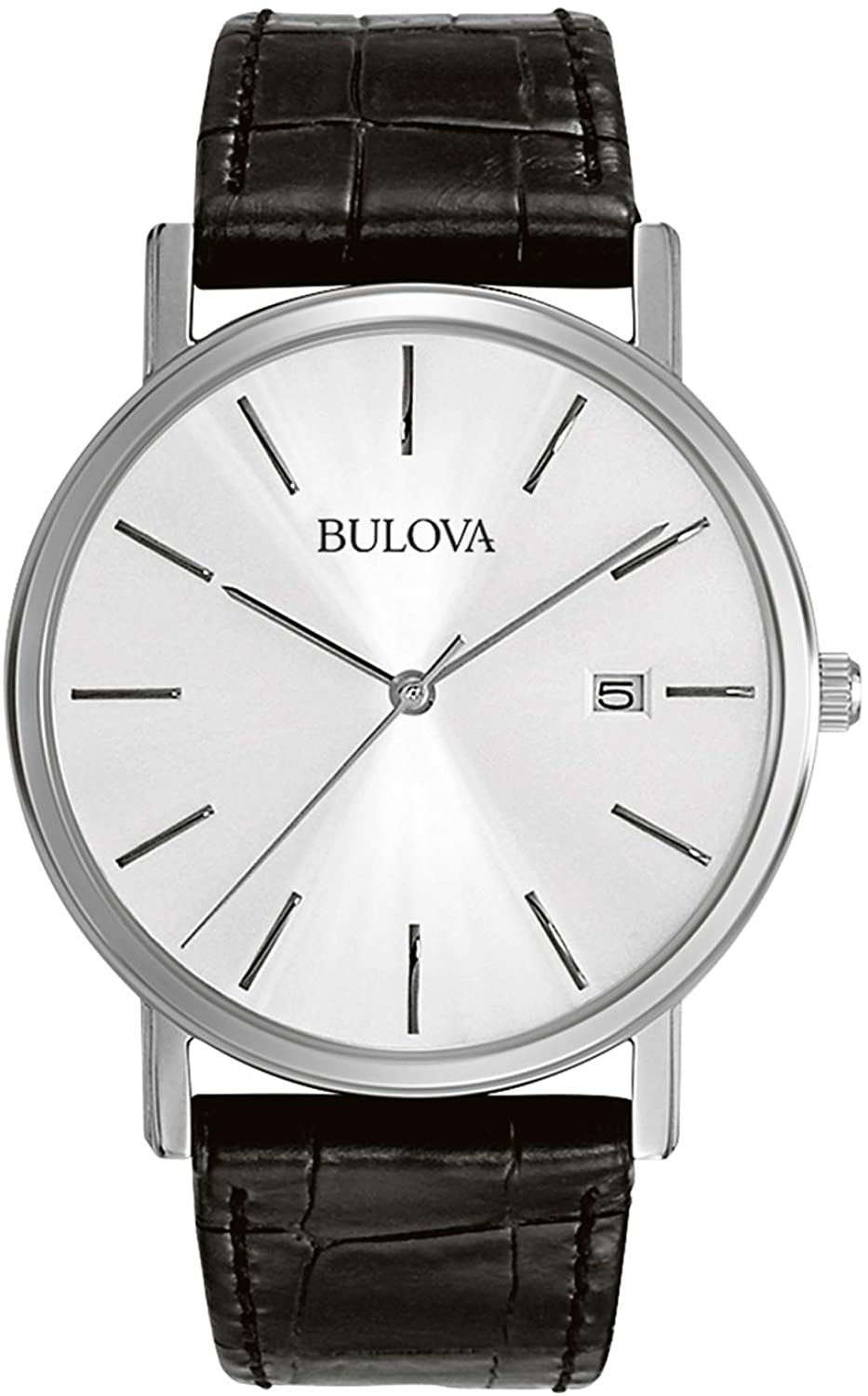 Bulova Men's Classic 3-Hand Calendar Date Quartz Leather Strap