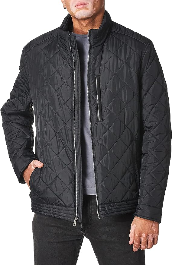 Cole Haan Men s Diamond Quilted Jacket with Faux Sherpa Lining Sithimy