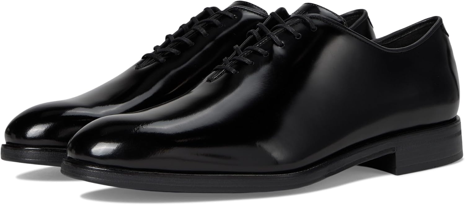 new COLE HAAN modern hawthrone oxford dress shoes 11.5 patent leather Cole Haan Mens Hawthorne Plain Oxfords (British Tan, 11.5  main image 2