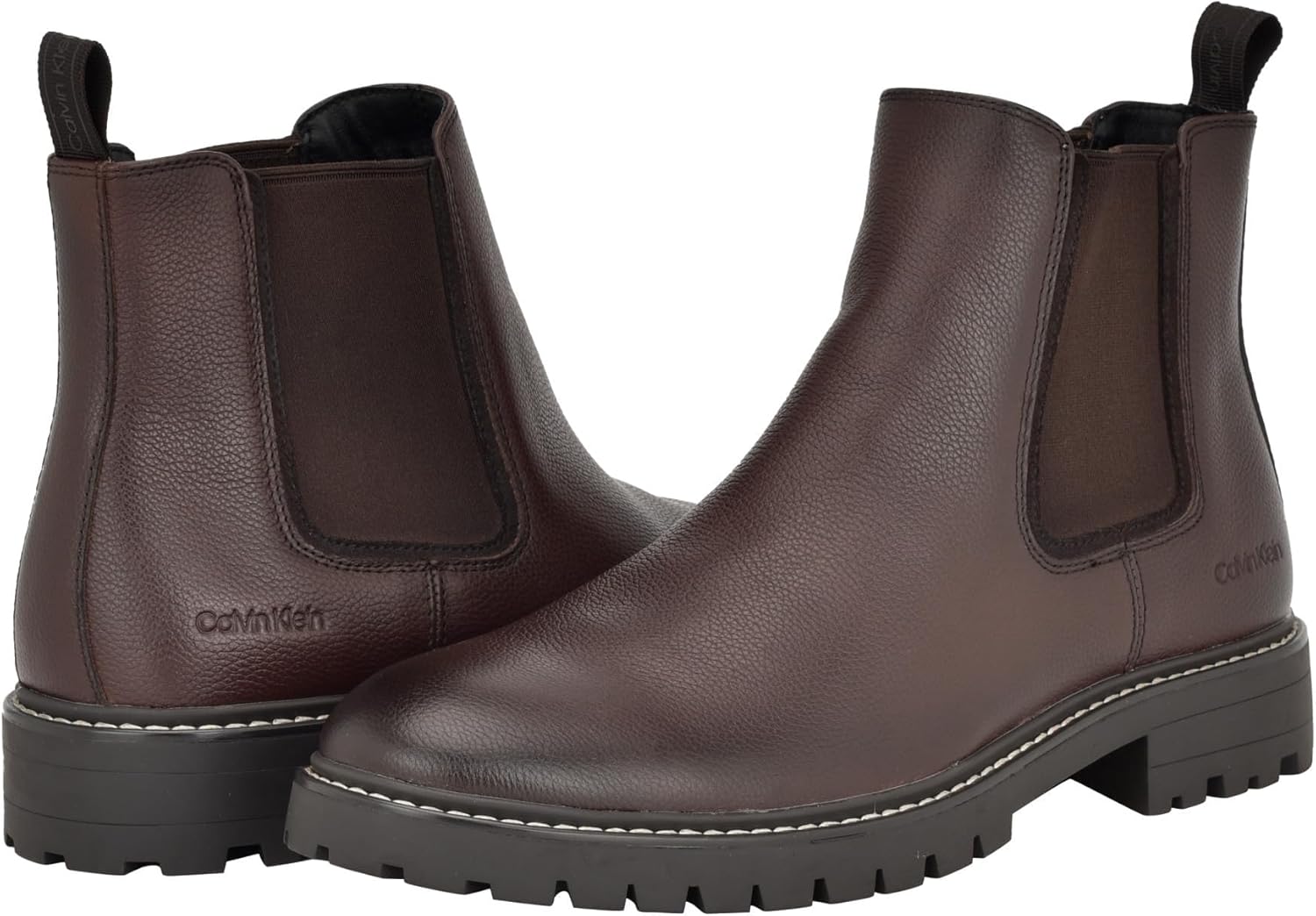 Calvin Klein Men\'s Brown Chelsea Boots Calvin Klein CHELSEA BOOTS Mens Mole | Shuperb main image 3