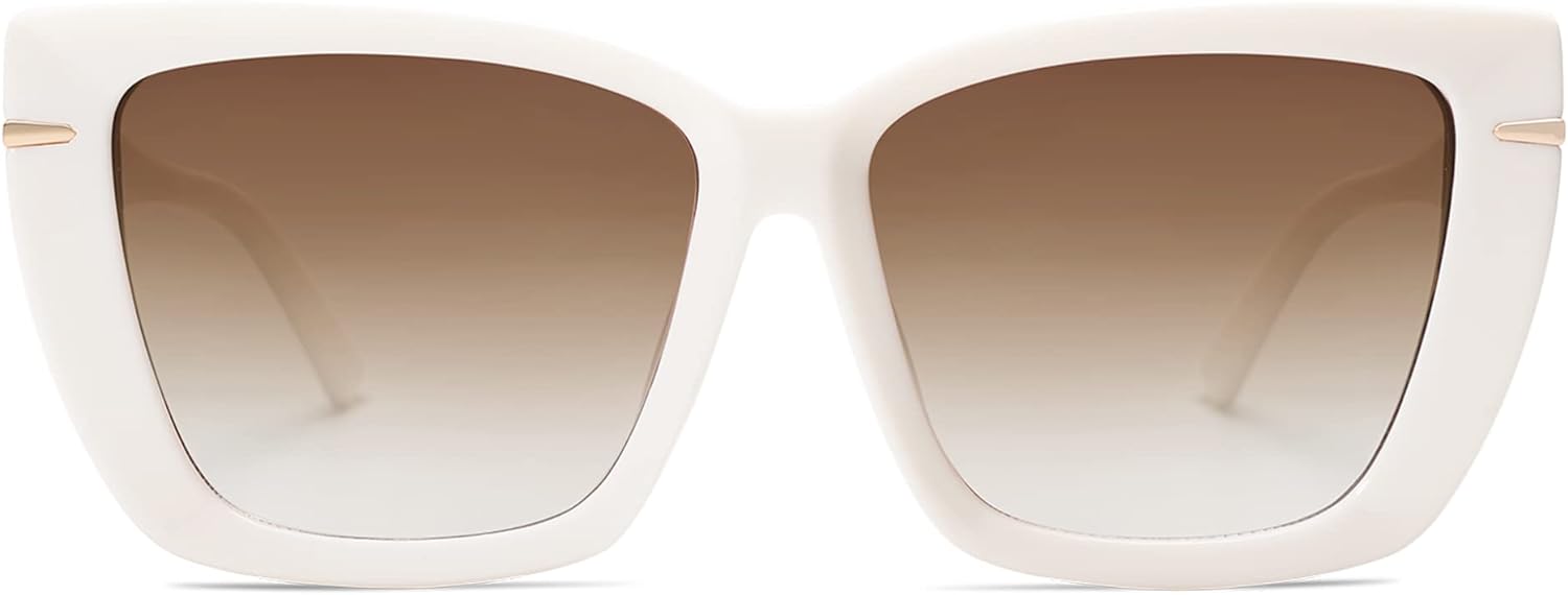 Oversized Cat Eye Sunglasses Womens Retro Vintage 70s Trendy Stylish Shade Vintage 70s White Cat-eye Sunglasses FRAMES ONLY, Oversized  main image 3