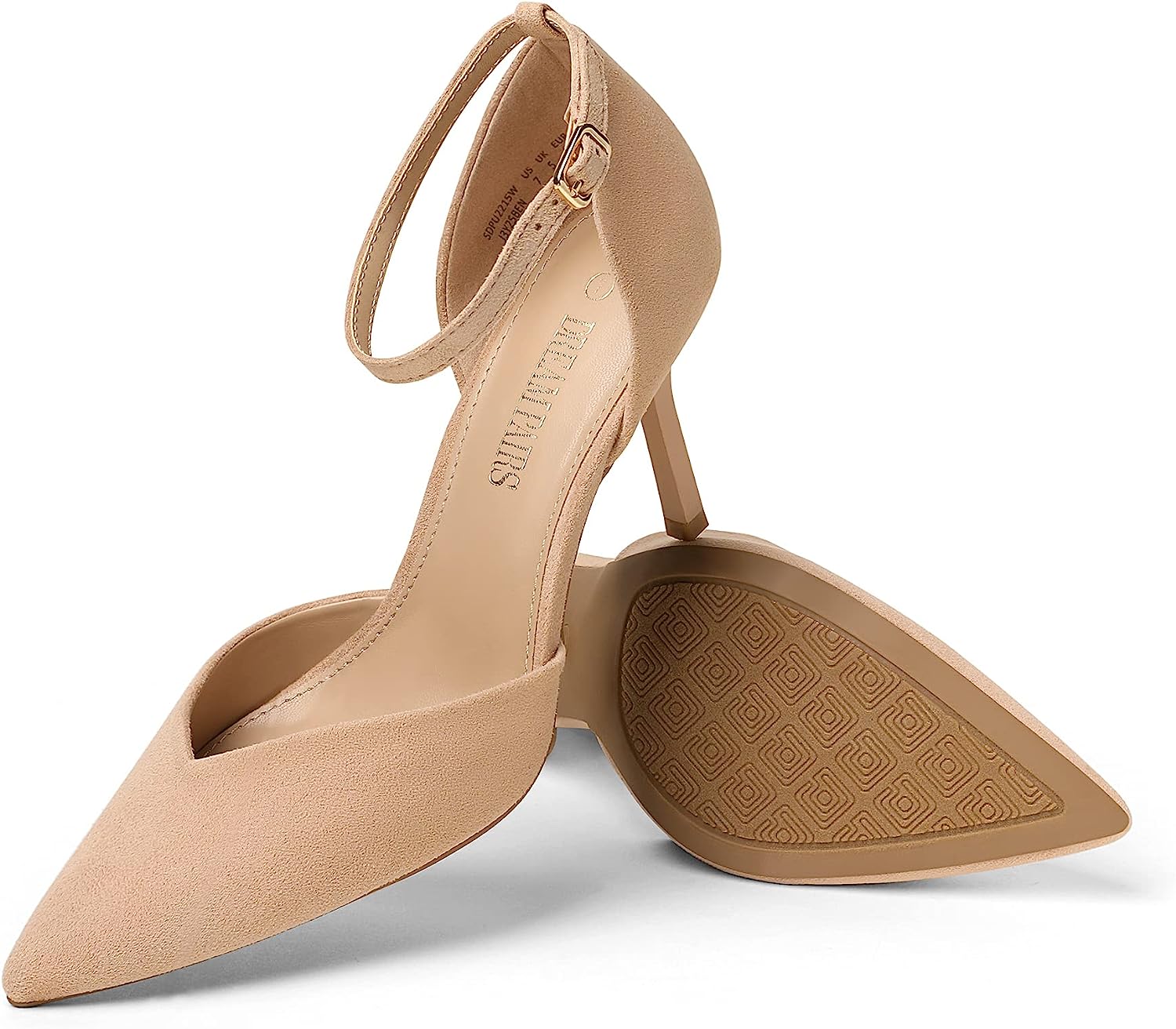 DREAM PAIRS Women's High Heels Strappy Closed Toe Stiletto Ankle