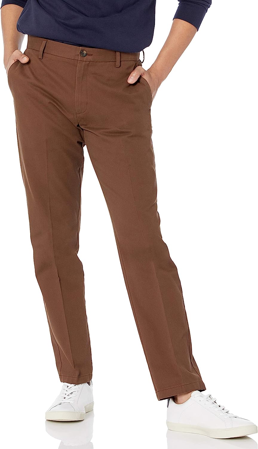 Sand Brown Pleated Chino Trousers | Peter Christian