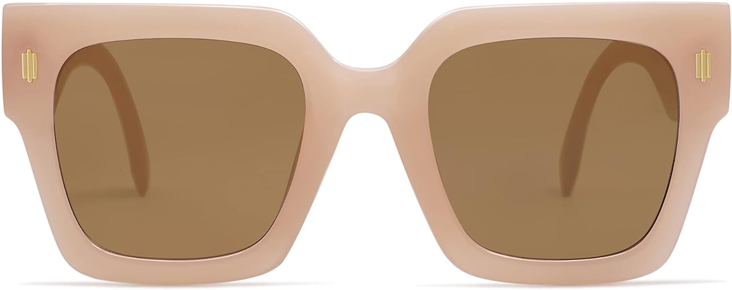 Vintage Oversized Square Sunglasses Luxury Big UV400 Protection SJ2194 SOJOS Vintage Oversized Square Sunglasses for Women,Retro  main image 3