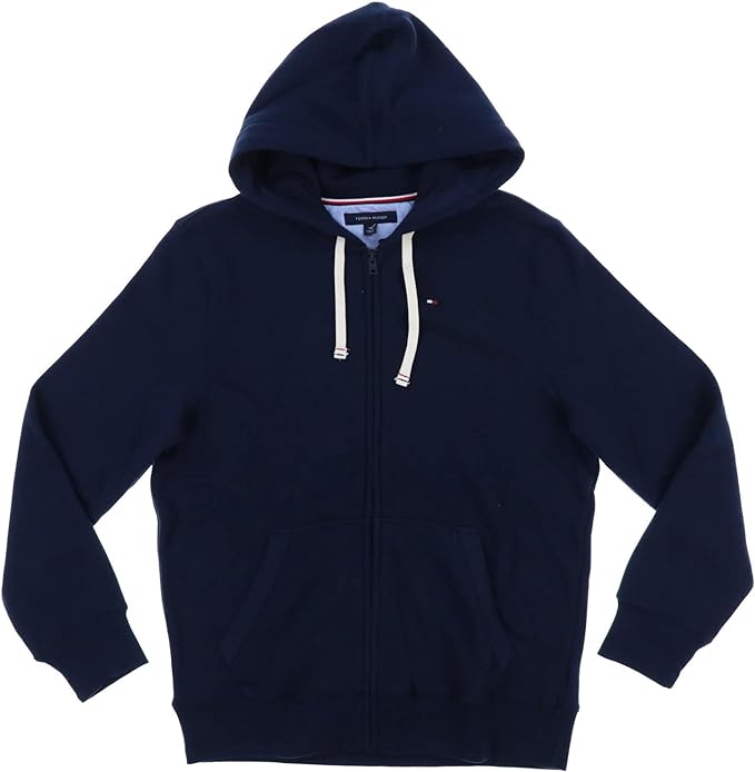 Tommy Hilfiger Men's Long Sleeve Fleece Zip Up Hoodie Sweatshirt