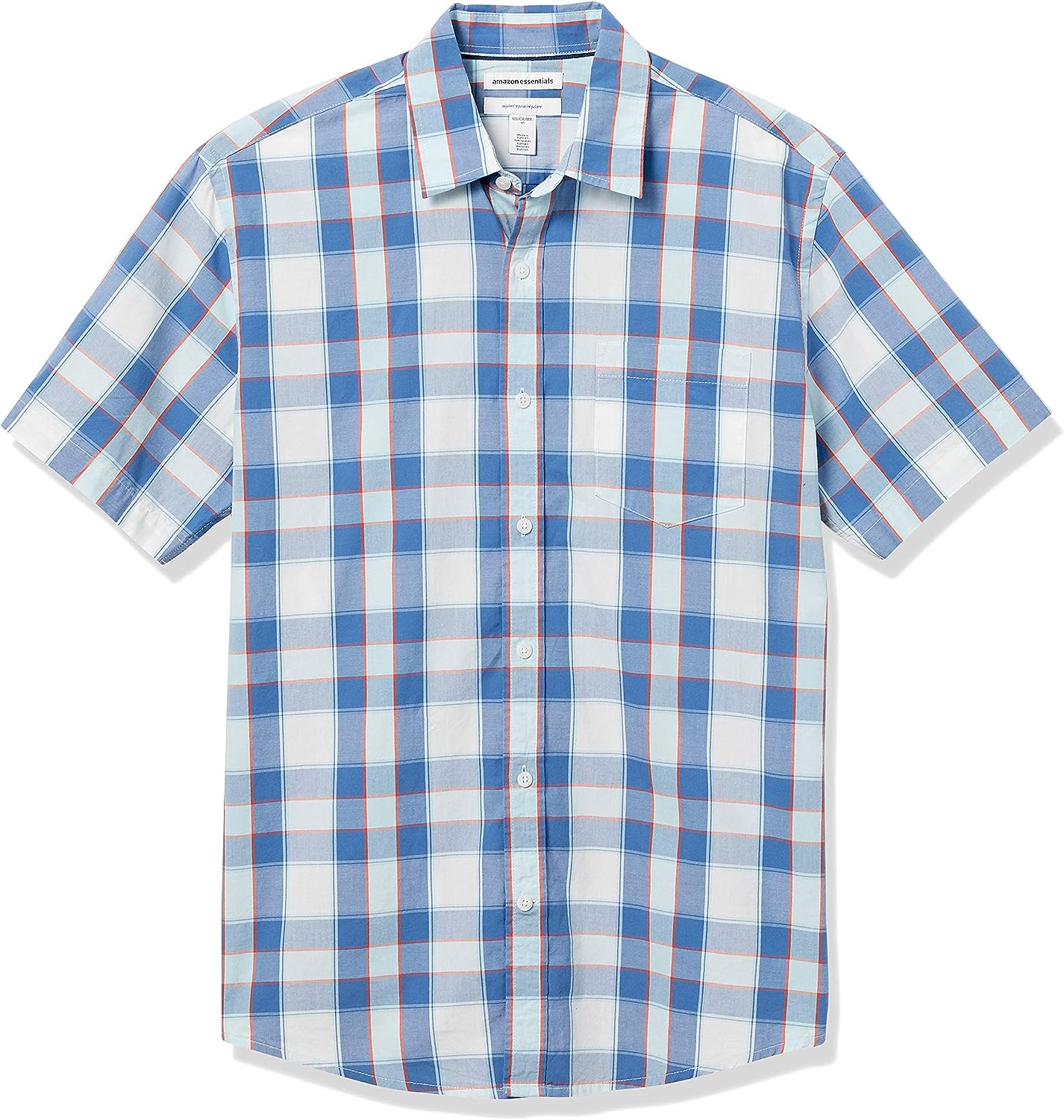 Amazon Essentials Men's Regular-Fit Short-Sleeve Poplin Shirt - Sithimy.com