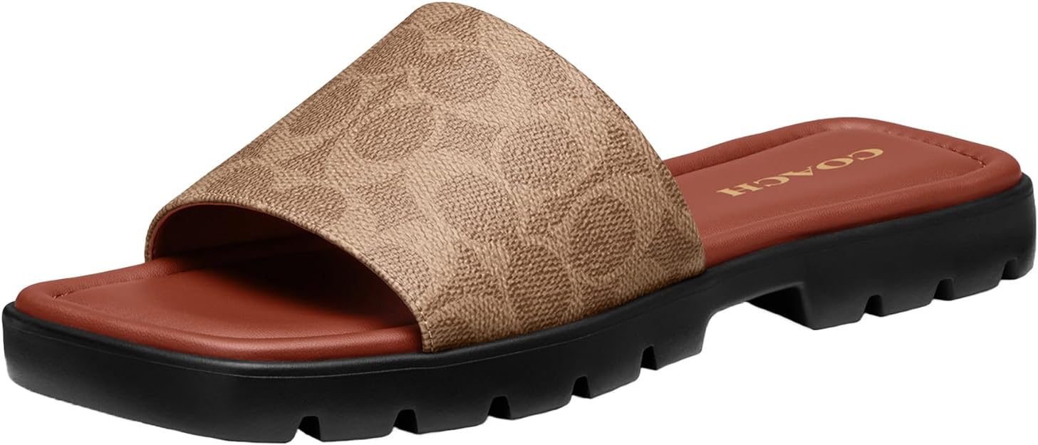 【COACH】Florence スライドサンダル Amazon.com | Coach Womens Florence Sandal, Size 5 | Flats