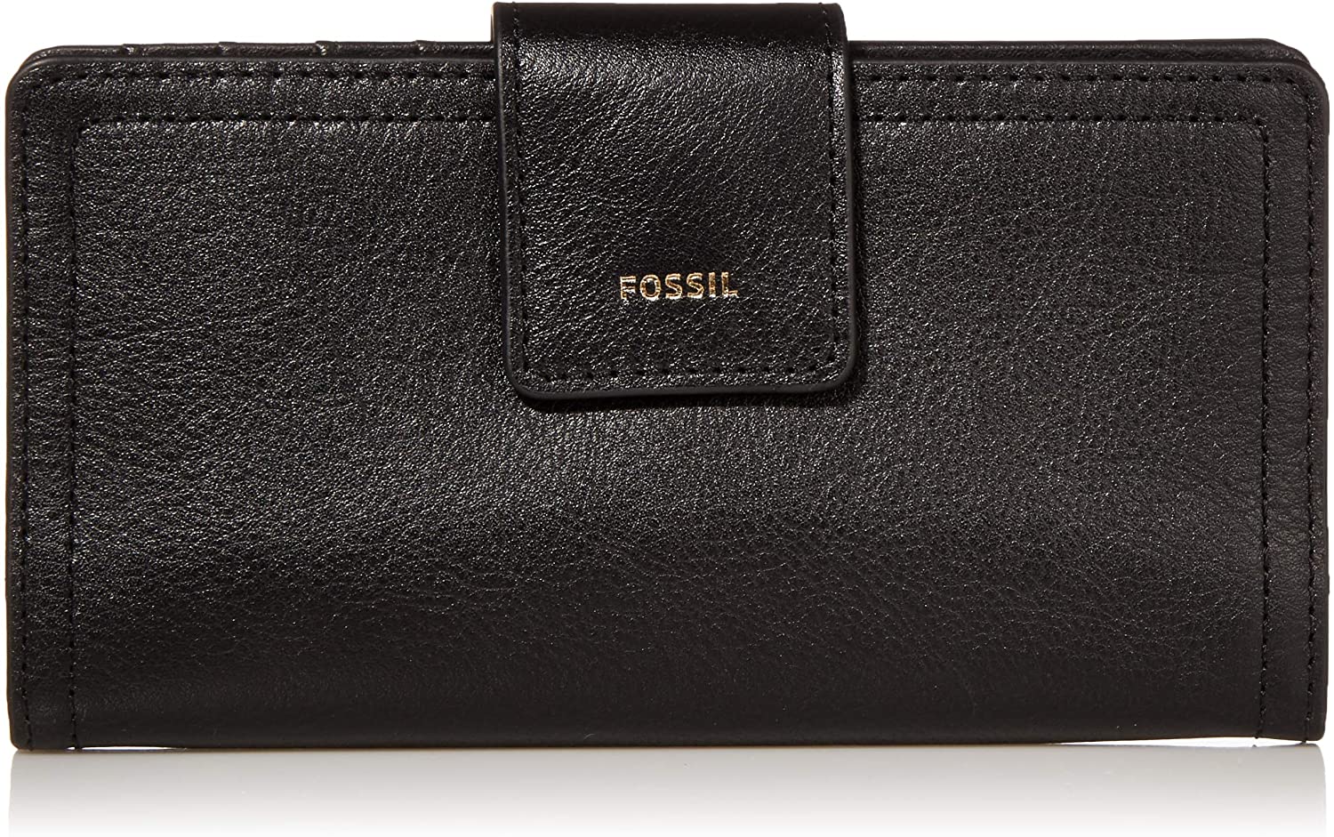 Fossil Women's Logan Leather RFID-Blocking Clutch Wallet - Tab Closure Design