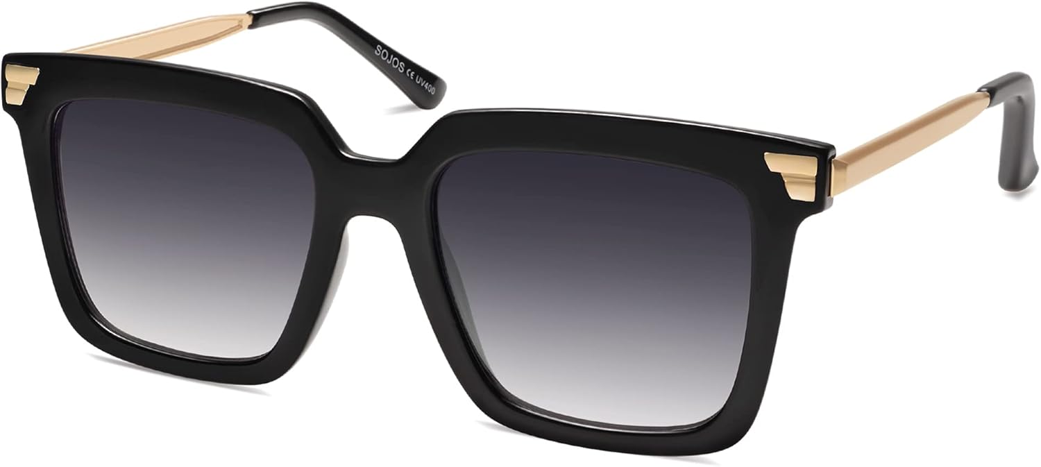 Retro Oversized Polarized Square Sunglasses Trendy Big Rectangle Sun Glasses Amazon.com: ANDWOOD Oversized Sunglasses for Women Big Large  main image 4