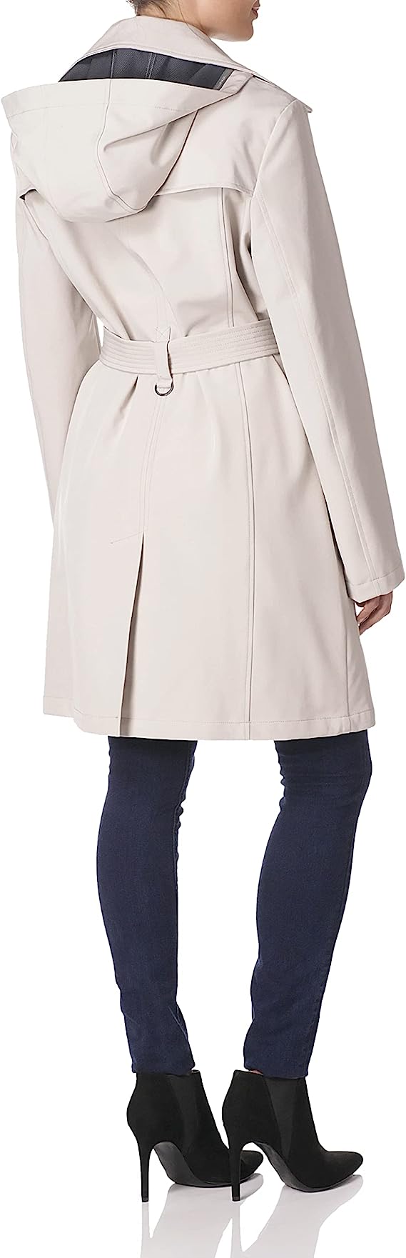 Calvin Klein Women's Double Breasted Belted Rain Jacket with