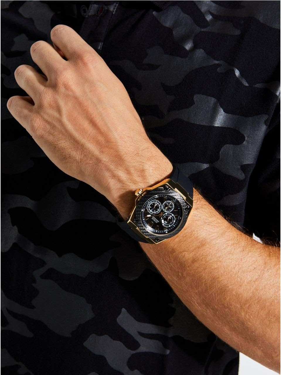 Banda Cuero Relojes Hombre GUESS Men Stainless Steel Quartz