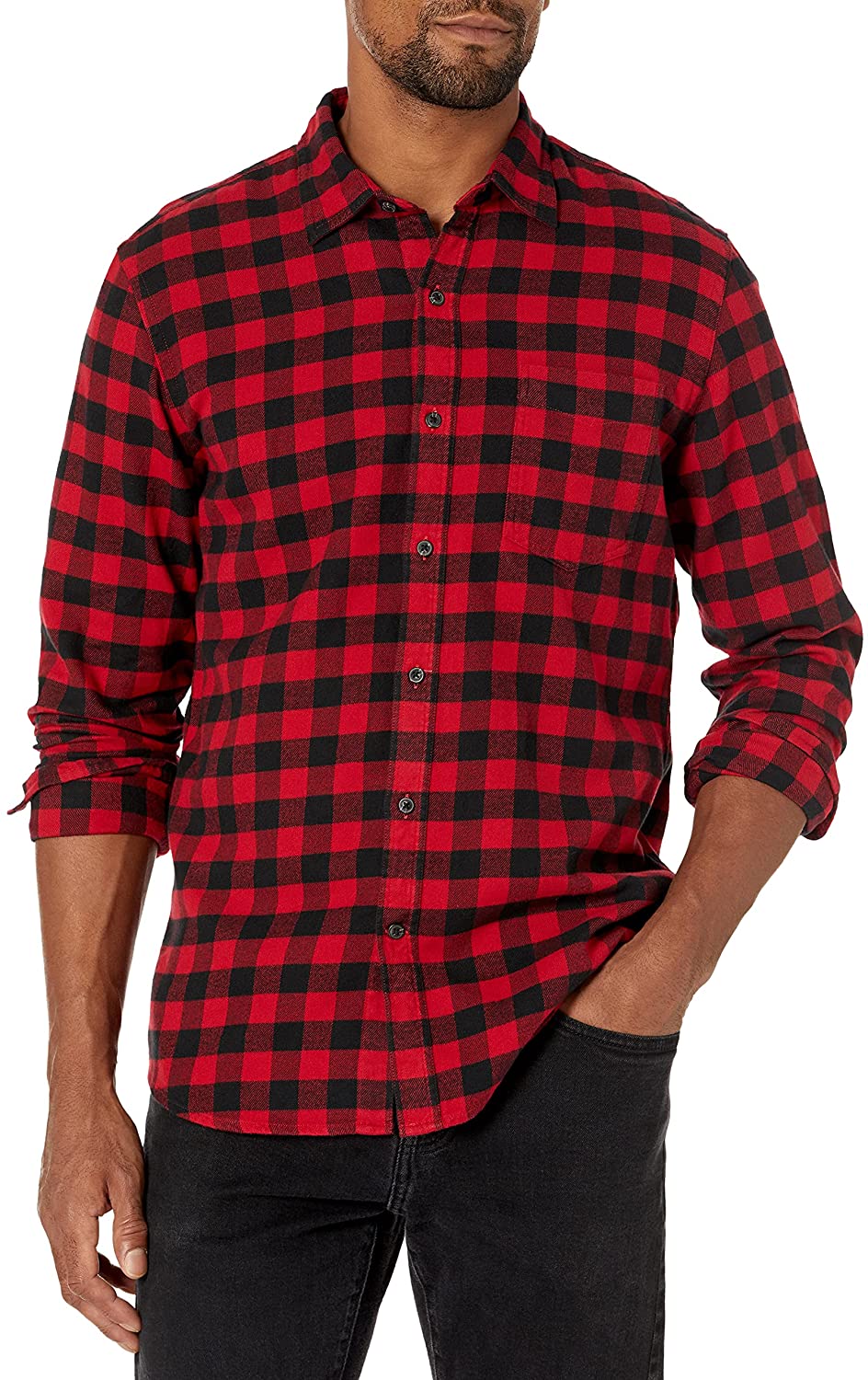 Amazon Essentials Men's Slim-Fit Long-Sleeve Flannel Shirt - Sithimy.com Amazon Essentials Men's Slim-Fit Long-Sleeve Flannel Shirt - Sithimy.com