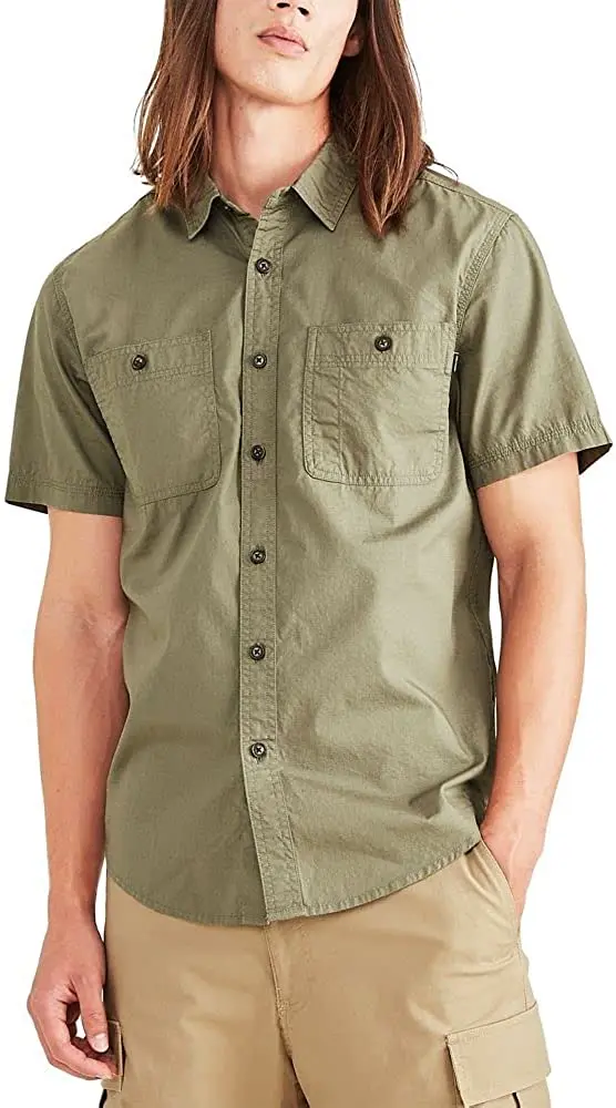 dockers short sleeve dress shirts Relaxed Fit Dockers Woven Shirt Short Sleeve