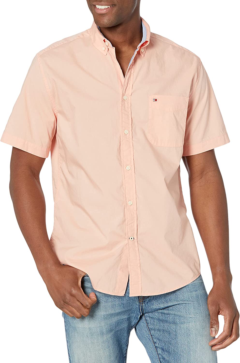 Tommy Hilfiger Men's Short Sleeve Button Down in Classic Fit