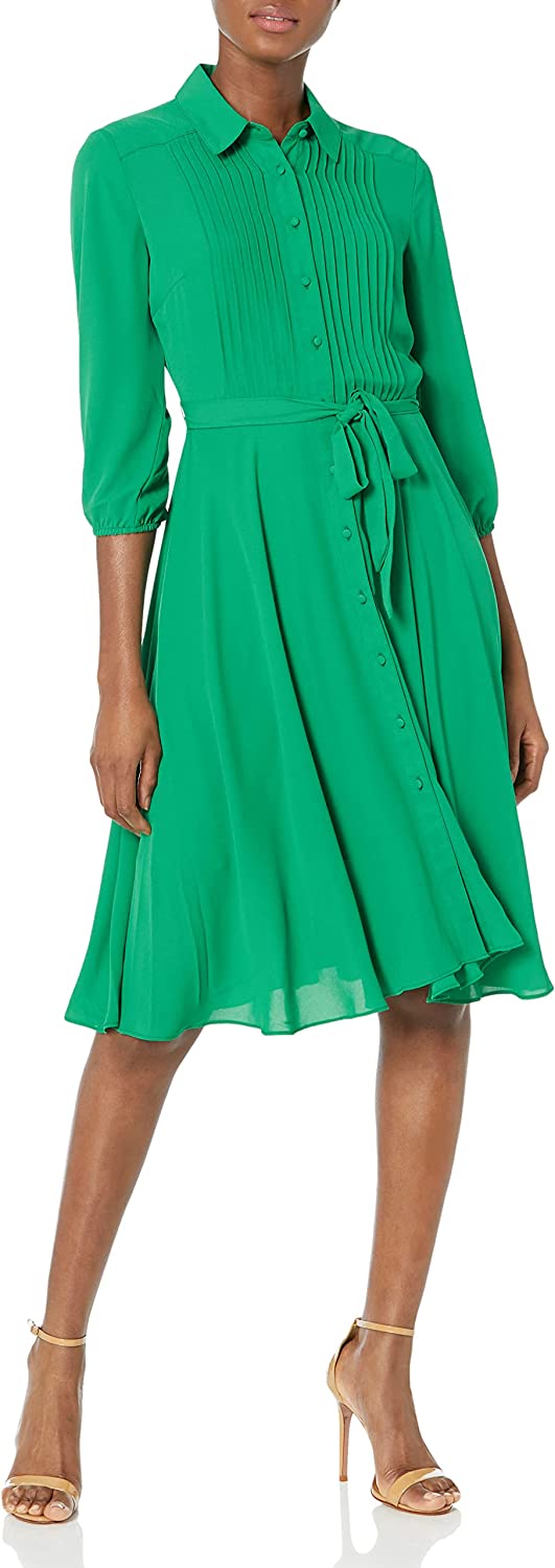 Nanette Nanette Lepore Womens Elbow Sleeve Pintuck Shirt with Self Lining  Dress - Sithimy.com