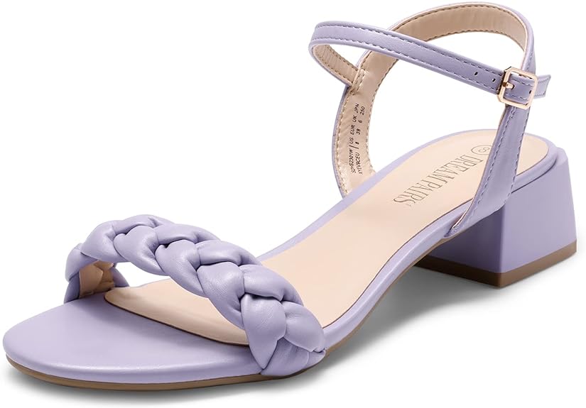 احذية نسائية DREAM PAIRS Women's Low Heels for Women Braided Open