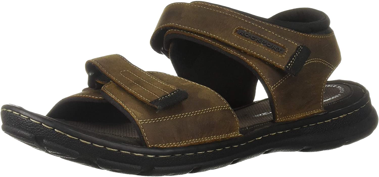 NWOT Men\'s ROCKPORT  LUCKY BAY SPORT 3 STRAP SANDAL Amazon.com | Rockport Men main image 2