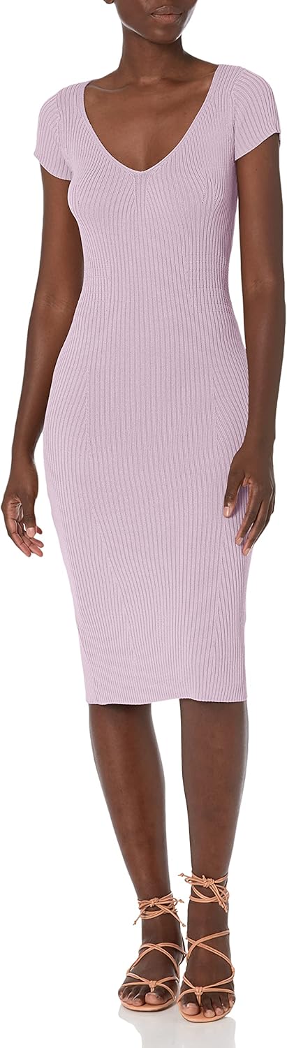 open lace back dress White Ribbed Knit Tank Mini Dress main image 1