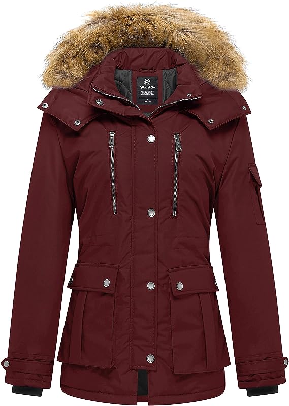 Wantdo Women's Quilted Winter Coat Warm Puffer Jacket Thicken