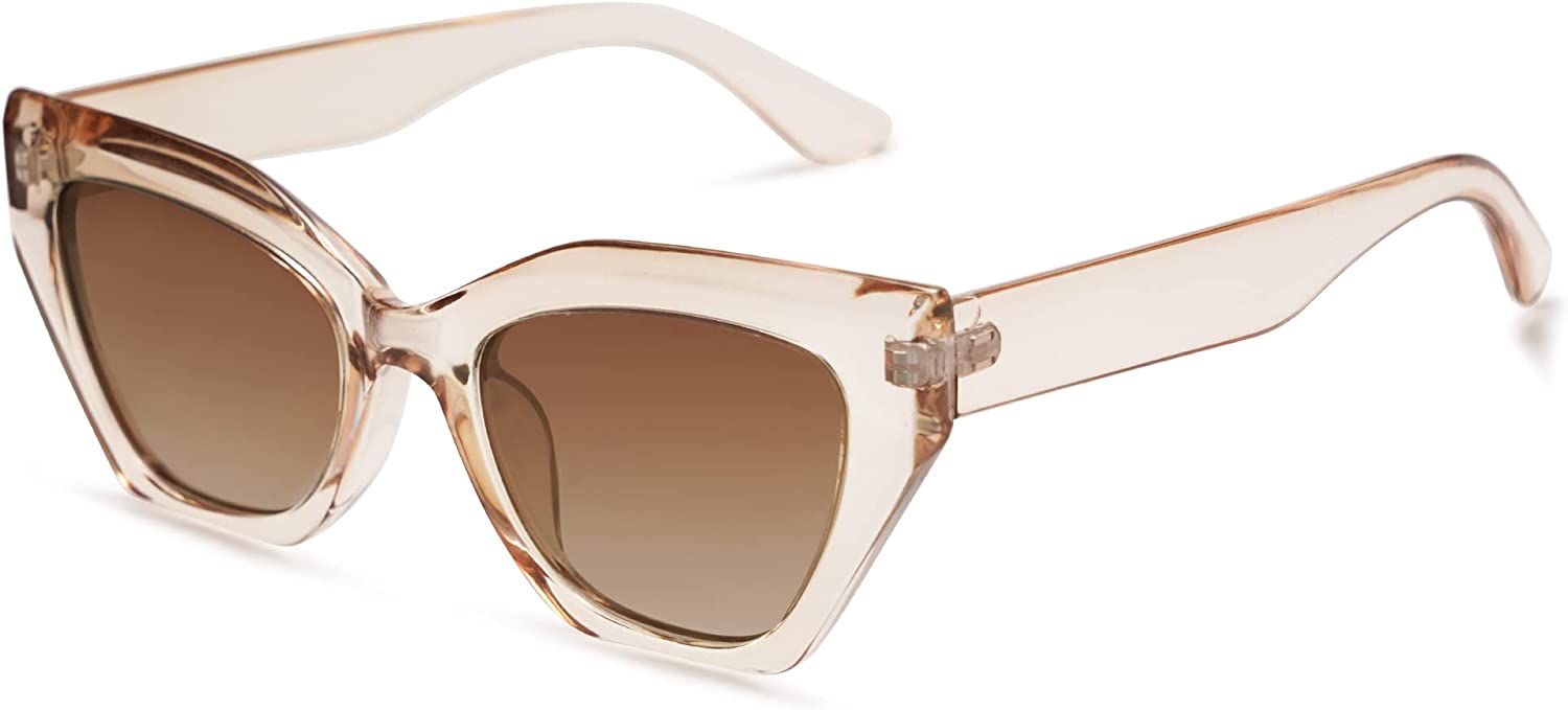 SOJOS Square Cat Eye Polarized Sunglasses for Women Retro  display picture 3