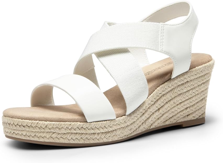 DREAM PAIRS Womens Platform Espadrilles Wedge Sandals, Slip on