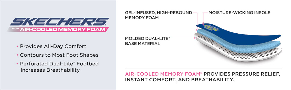 skechers air cooled memory foam elite flex