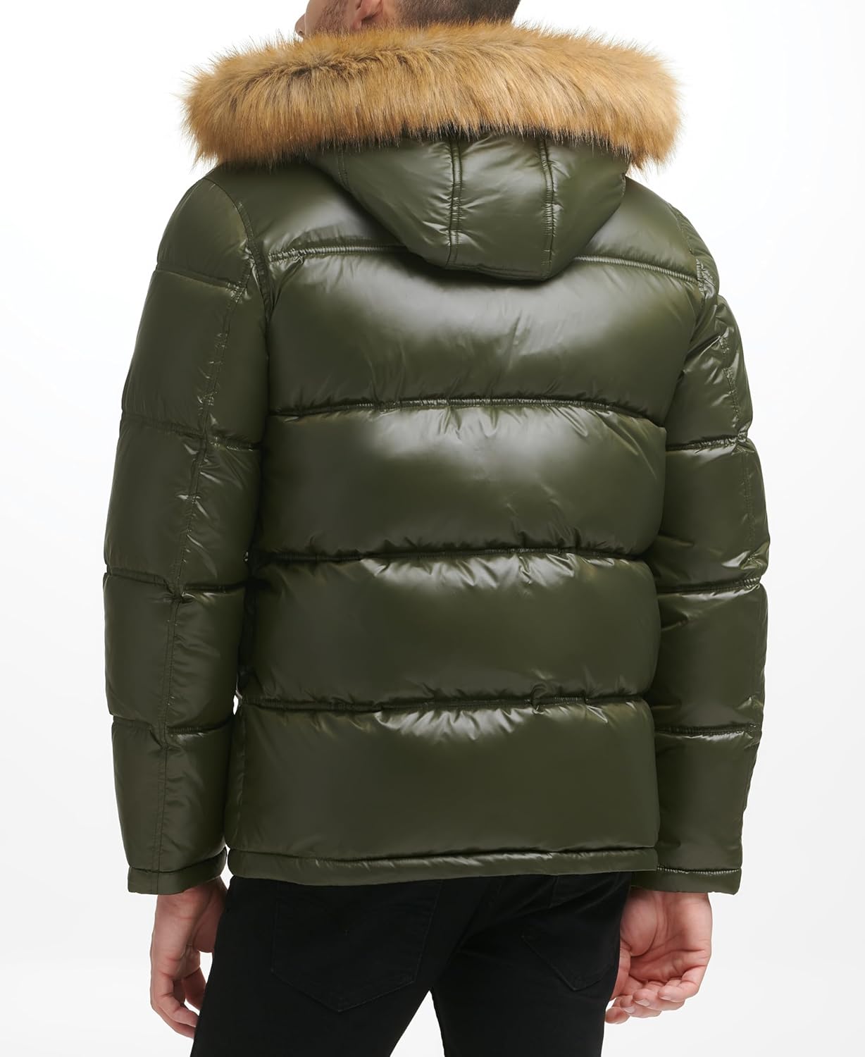 Doudoune GUESS Vert Olive Pour Fille 16 Ans - Veste Blouson Occasion Très Bon état
