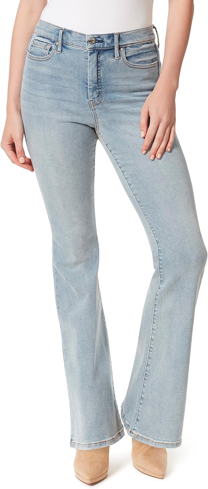 Jessica Simpson Jeans Donna Adored | Vita Alta | Flare | Composit: 57% Cotone, 27% Poliestere, 15% Viscosa, 1% Elastan
