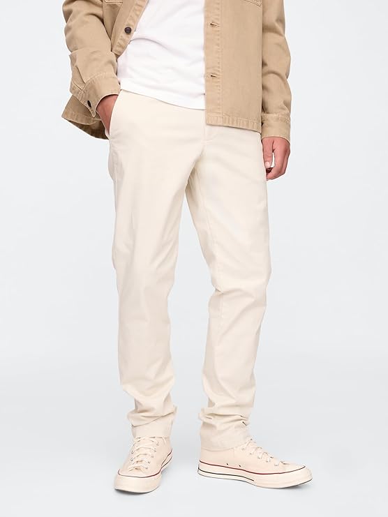 Pantalon Chino Homme GAP - Taille 33x30, Coupe Droite, Stretch Bleu Galaxie