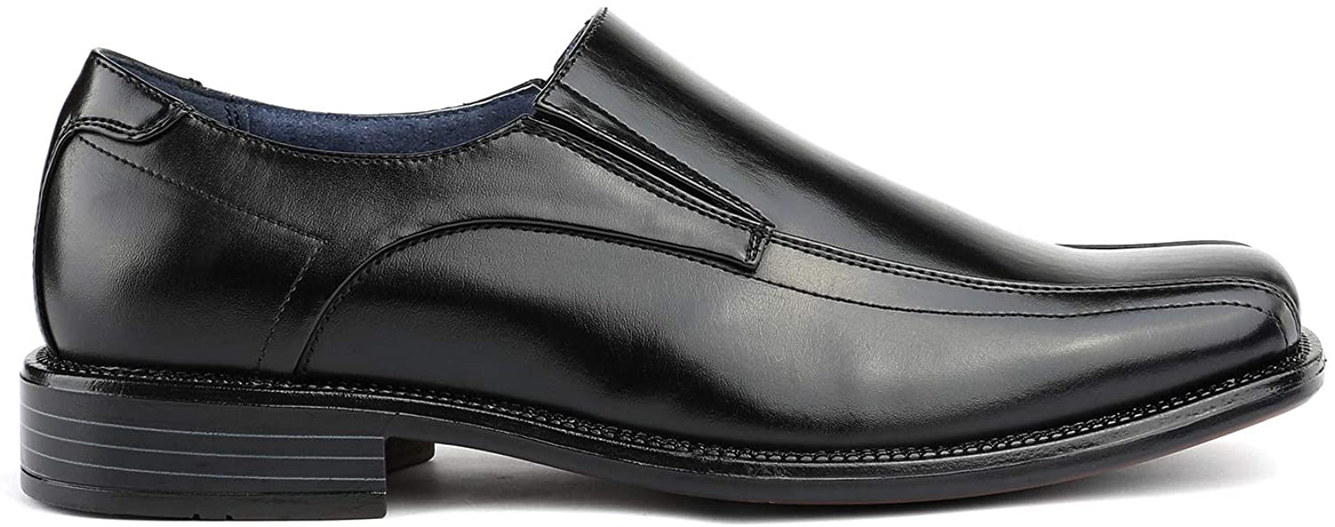 knee length dresses for ladies Bruno Marc Men's Giorgio-1 White Leather Lined Dress Loafers Shoes